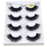 HBZGTLAD 2/4 Pairs Natural False Eyelashes Fake Lashes Long Makeup 3d Mink Lashes Eyelash Extension Mink Eyelashes for Beauty - shopwishi 