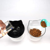 Factory Price Non-Slip Pet Food Bowl for Dog Cat Protection Cervical Transparent Ears Dish Rack