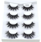 HBZGTLAD 2/4 Pairs Natural False Eyelashes Fake Lashes Long Makeup 3d Mink Lashes Eyelash Extension Mink Eyelashes for Beauty - shopwishi 