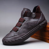 Men Shoes Fashion Soft Leather Loafers Breathable Autumn Lace Up
