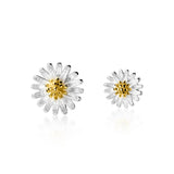 WANTME Genuine 100% 925 Sterling Silver Cute Sweet Little Daisy Chrysanthemum Studs Earrings for Women Femme Party Fine Jewelry
