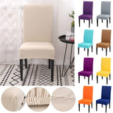 1/2/4/6PCS Solid Color Chair Cover Spandex - shopwishi 
