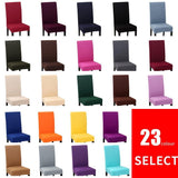 1/2/4/6PCS Solid Color Chair Cover Spandex - shopwishi 