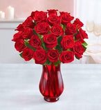 1-800-Flowers Two Dozen Red Roses with Red Vase - shopwishi 