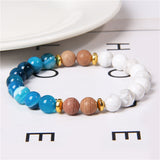 Drop Shipping Fashion Trendy Handmade 8MM Colorful Natural Howlite Stone Beads Bracelet Jewelry