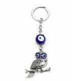 Evil Eye Metal Charm Key Chain15 Different Animal Styles Fashion Blue Pattern Tassel Pendant Key Ring for Men Women Jewelry