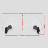 ROAOPP Universal Motorcycle Windshield Risen Adjustable Wind Screen Spoiler Air Deflector for Honda BMW Yamaha Kawasaki Suzuki