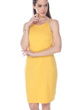 Solid Sleeveless Bodycon Dress
