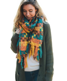 Warm Patchwork Trendy Scarf - Multiple Colors