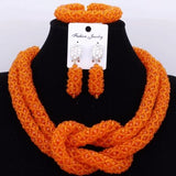 Chunky Women Royal Blue African Beads Bridal Jewelry Sets for Wedding Nigerian Beads Necklace Earrings Bracelet Set of Jewelry