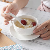 Guci the Soup Spoon With Ears Tray Soup Bowl Fanpen Deep  Bowl Ceramic Salad Bowl