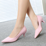 Women's Elegant Medium Heeled Pointed Shoes