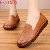 GKTINOO Women's Flats Handmade Shoes Spring Autumn Genuine Leather