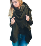 Beautiful Open Weave Warm Knit Scarf/Blanket -
