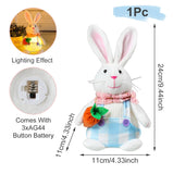 Easter Rabbit Ear With Light Luminous Faceless Gnome Dwarf Dolls Easter