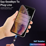 USLION New Magnetic USB Cable Fast Charging Micro USB Type C Mobile Phone Cable for Samsung for iPhone Magnet Data Cable