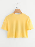 Cactus Print Crop Tee