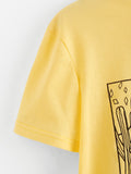 Cactus Print Crop Tee