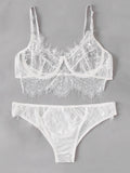 Eyelash Lace Lingerie Set
