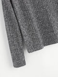 Drop Shoulder Ribbed Sweater