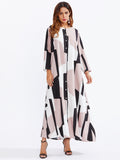 Color Block Shirt Dress
