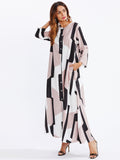 Color Block Shirt Dress