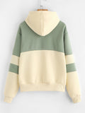 Cactus Embroidered Color Block Hoodie