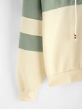 Cactus Embroidered Color Block Hoodie