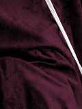 Velvet Drawstring Crop Hoodie