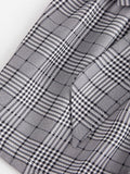 Self Tie Waist Plaid Shorts
