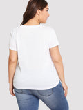 Plus Ornate Elephant Print Tee