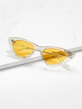 Cat Eye Flat Lens Sunglasses