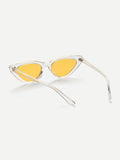 Cat Eye Flat Lens Sunglasses