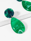 Marble Pattern Water Drop Earrings
