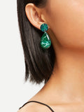 Marble Pattern Water Drop Earrings