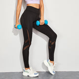 Contrast Mesh High Rise Skinny Leggings