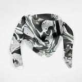 Marble Silk Scarf Abstract Silk Square Scarf