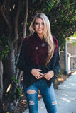 Beautiful Burgundy Infinity Scarf w/ Buttons