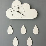 Nordic Wooden Cloud Raindrop Shaped Wall Clock