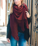 Beautiful Open Weave Warm Knit Scarf/Blanket -