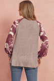 Brushed Hacci Tie Dye Puff Sleeved Top