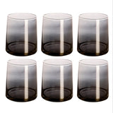 6 Pcs Water Bottle Lead-Free Coffee Glass Mugs Creative Rainbow Amber Gray Pink Color Juice Cocktail Beverage Wine Glasses