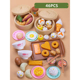 44 Pieces Children Mini Kitchen Toy Cookware Pot Pan Kids Pretend Cook Play Toy Simulation Kitchen Utensils Toys Children Gift