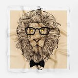 Lion Hipster Silk Animal Scarf Silk Square Scarf