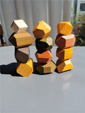 Wooden Rainbow Stacking Balance Stones for Kids Educations