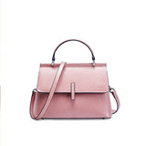 Genuine Leather Shoulder Bag Women's Bag 2021 New Fashion Oil Wax Leather Four Seasons Large Capacity Portable Tote