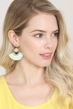A8e2244 - Dangling Tassel Fan Drop Earrings