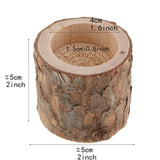 Rustic Wooden Round Candlestick Holder for Table Decoration