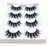 HBZGTLAD 2/4 Pairs Natural False Eyelashes Fake Lashes Long Makeup 3d Mink Lashes Eyelash Extension Mink Eyelashes for Beauty - shopwishi 