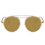 FAIRFAX | CA10 - Polarized Circle Round Brow-Bar Fashion Sunglasses